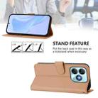 For ZTE Blade A75 4G Skin Feel Solid Color Leather Phone Case with Lanyard(Nude) - 3