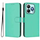 For ZTE Blade A75 4G Skin Feel Solid Color Leather Phone Case with Lanyard(Green) - 2