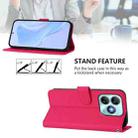 For ZTE Blade A75 4G Skin Feel Solid Color Leather Phone Case with Lanyard(Rose Red) - 3