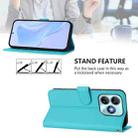 For ZTE Blade A75 4G Skin Feel Solid Color Leather Phone Case with Lanyard(Lake Blue) - 3