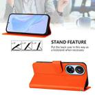 For ZTE Blade V40s Skin Feel Solid Color Leather Phone Case with Lanyard(Orange) - 3