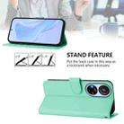 For ZTE Blade V40s Skin Feel Solid Color Leather Phone Case with Lanyard(Mint Green) - 3