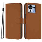 For ZTE Blade V50 Vita Skin Feel Solid Color Leather Phone Case with Lanyard(Brown) - 2