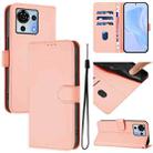 For ZTE Blade V50 Vita Skin Feel Solid Color Leather Phone Case with Lanyard(Pink) - 1