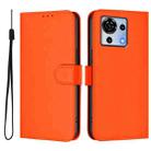 For ZTE Blade V50 Vita Skin Feel Solid Color Leather Phone Case with Lanyard(Orange) - 2