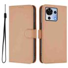 For ZTE Blade V50 Vita Skin Feel Solid Color Leather Phone Case with Lanyard(Nude) - 2