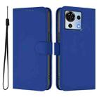 For ZTE Blade V50 Vita Skin Feel Solid Color Leather Phone Case with Lanyard(Dark Blue) - 2