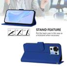 For ZTE Blade V50 Vita Skin Feel Solid Color Leather Phone Case with Lanyard(Dark Blue) - 3