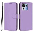 For ZTE Blade V50 Vita Skin Feel Solid Color Leather Phone Case with Lanyard(Lavender Purple) - 2