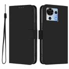 For ZTE Blade V50 Vita Skin Feel Solid Color Leather Phone Case with Lanyard(Black) - 2