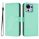 For ZTE Blade V50 Vita Skin Feel Solid Color Leather Phone Case with Lanyard(Mint Green) - 2