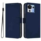 For ZTE Blade V50 Vita Skin Feel Solid Color Leather Phone Case with Lanyard(Navy Blue) - 2