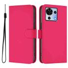 For ZTE Blade V50 Vita Skin Feel Solid Color Leather Phone Case with Lanyard(Rose Red) - 2