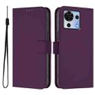 For ZTE Blade V50 Vita Skin Feel Solid Color Leather Phone Case with Lanyard(Violet) - 2