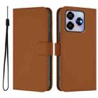 For ZTE Blade V60 4G / Axon 60 4G Skin Feel Solid Color Leather Phone Case with Lanyard(Brown) - 2