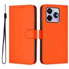 For ZTE Blade V60 4G / Axon 60 4G Skin Feel Solid Color Leather Phone Case with Lanyard(Orange) - 2