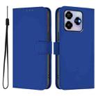 For ZTE Blade V60 4G / Axon 60 4G Skin Feel Solid Color Leather Phone Case with Lanyard(Dark Blue) - 2