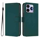 For ZTE Blade V60 4G / Axon 60 4G Skin Feel Solid Color Leather Phone Case with Lanyard(Dark Green) - 2