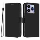 For ZTE Blade V60 4G / Axon 60 4G Skin Feel Solid Color Leather Phone Case with Lanyard(Black) - 2