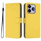 For ZTE Blade V60 4G / Axon 60 4G Skin Feel Solid Color Leather Phone Case with Lanyard(Lemon Yellow) - 2