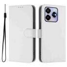 For ZTE Blade V60 4G / Axon 60 4G Skin Feel Solid Color Leather Phone Case with Lanyard(White) - 2