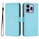 For ZTE Blade V60 4G / Axon 60 4G Skin Feel Solid Color Leather Phone Case with Lanyard(Sky Blue) - 2