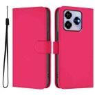 For ZTE Blade V60 4G / Axon 60 4G Skin Feel Solid Color Leather Phone Case with Lanyard(Rose Red) - 2