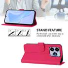 For ZTE Blade V60 4G / Axon 60 4G Skin Feel Solid Color Leather Phone Case with Lanyard(Rose Red) - 3