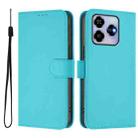 For ZTE Blade V60 4G / Axon 60 4G Skin Feel Solid Color Leather Phone Case with Lanyard(Lake Blue) - 2