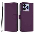 For ZTE Blade V60 4G / Axon 60 4G Skin Feel Solid Color Leather Phone Case with Lanyard(Violet) - 2