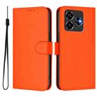 For ZTE Blade V60 Design Skin Feel Solid Color Leather Phone Case with Lanyard(Orange) - 2