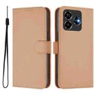 For ZTE Blade V60 Design Skin Feel Solid Color Leather Phone Case with Lanyard(Nude) - 2