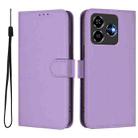 For ZTE Blade V60 Design Skin Feel Solid Color Leather Phone Case with Lanyard(Lavender Purple) - 2