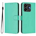 For ZTE Blade V60 Design Skin Feel Solid Color Leather Phone Case with Lanyard(Green) - 2