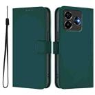 For ZTE Blade V60 Design Skin Feel Solid Color Leather Phone Case with Lanyard(Dark Green) - 2