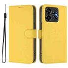 For ZTE Blade V60 Design Skin Feel Solid Color Leather Phone Case with Lanyard(Lemon Yellow) - 2