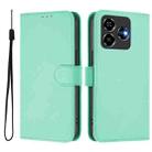 For ZTE Blade V60 Design Skin Feel Solid Color Leather Phone Case with Lanyard(Mint Green) - 2