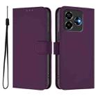 For ZTE Blade V60 Design Skin Feel Solid Color Leather Phone Case with Lanyard(Violet) - 2