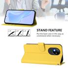 For ZTE Blade A35 Lite / A35 Core Skin Feel Solid Color Leather Phone Case with Lanyard(Lemon Yellow) - 3