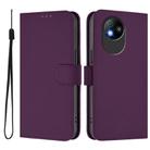 For ZTE Blade A35 Lite / A35 Core Skin Feel Solid Color Leather Phone Case with Lanyard(Violet) - 2