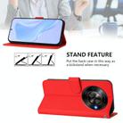 For ZTE Blade A75 5G Skin Feel Solid Color Leather Phone Case with Lanyard(Red) - 3