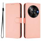 For ZTE Blade A75 5G Skin Feel Solid Color Leather Phone Case with Lanyard(Pink) - 2