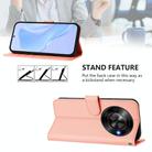 For ZTE Blade A75 5G Skin Feel Solid Color Leather Phone Case with Lanyard(Pink) - 3