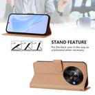 For ZTE Blade A75 5G Skin Feel Solid Color Leather Phone Case with Lanyard(Nude) - 3
