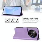 For ZTE Blade A75 5G Skin Feel Solid Color Leather Phone Case with Lanyard(Lavender Purple) - 3