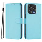 For ZTE Blade V70 Design Skin Feel Solid Color Leather Phone Case with Lanyard(Sky Blue) - 2