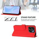 For ZTE Blade V70 Vita / V70 Design Skin Feel Solid Color Leather Phone Case with Lanyard(Red) - 3