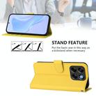For ZTE Blade V70 Vita / V70 Design Skin Feel Solid Color Leather Phone Case with Lanyard(Lemon Yellow) - 3