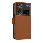 For ZTE Nubia Z60 Ultra Skin Feel Solid Color Leather Phone Case with Lanyard(Brown) - 2