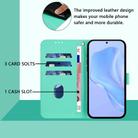 For ZTE Nubia Z60 Ultra Skin Feel Solid Color Leather Phone Case with Lanyard(Green) - 3